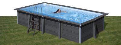 Gre Composite Pool 606 x 326 x 124 cm rechteck Avantgarde WPC Pool