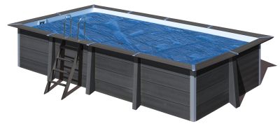 Gre Composite Pool 524 x 386 x 124 cm oval Avantgarde + Zubehör Heater Set, WPC